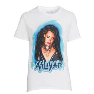 Men's Aaliyah Graphic Short Sleeve T-Shirt Top Size 2X